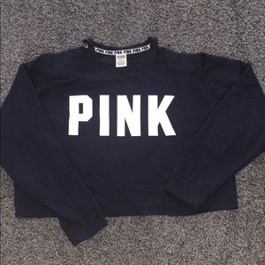 Victoria secret PINK cropped hoodie (size L)